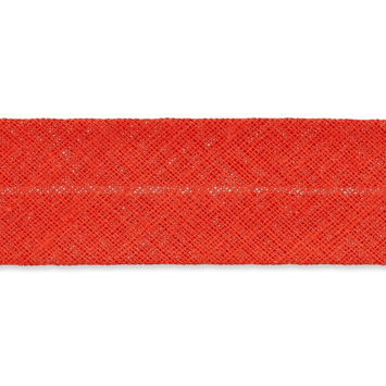 Baumwollschrägband / 20 mm / erdbeerrot (10cm)