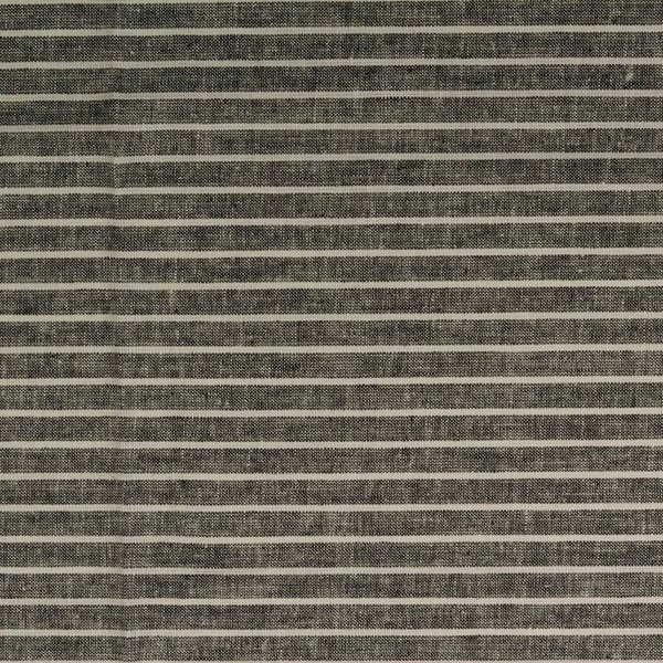 Leinen-Baumwolle / Stripes - schwarz (10cm)