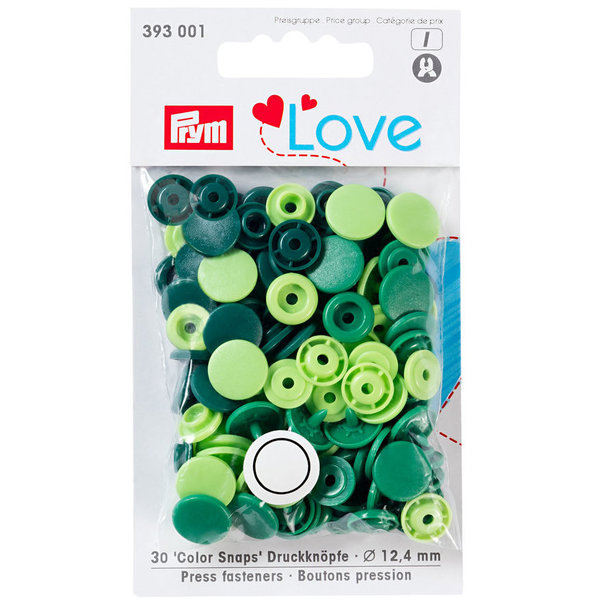 Druckknopf Color Snaps - Prym Love - Kunststoff - 12,4mm - grün
