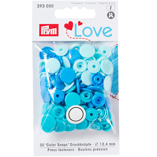 Druckknopf Color Snaps - Prym Love - Kunststoff - 12,4mm - blau