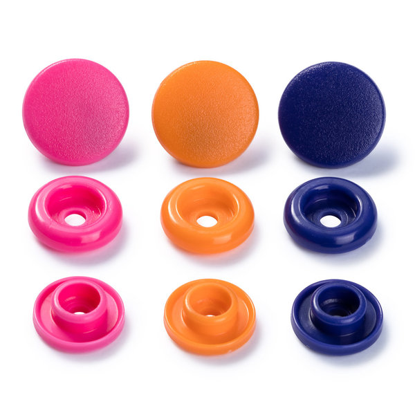 Druckknopf Color Snaps - Prym Love - 12,4mm - orange/pink/violett
