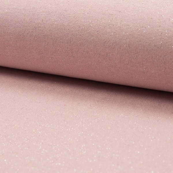 Bündchen - LUREX - pink silber (10cm)