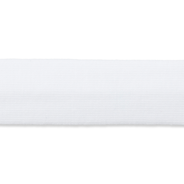 Schrägband Jerseyband gefalzt - 20mm - weiß (10 cm)