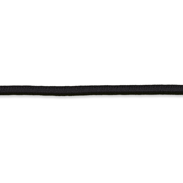 Elastische Kordel - 3mm - schwarz (10 cm)