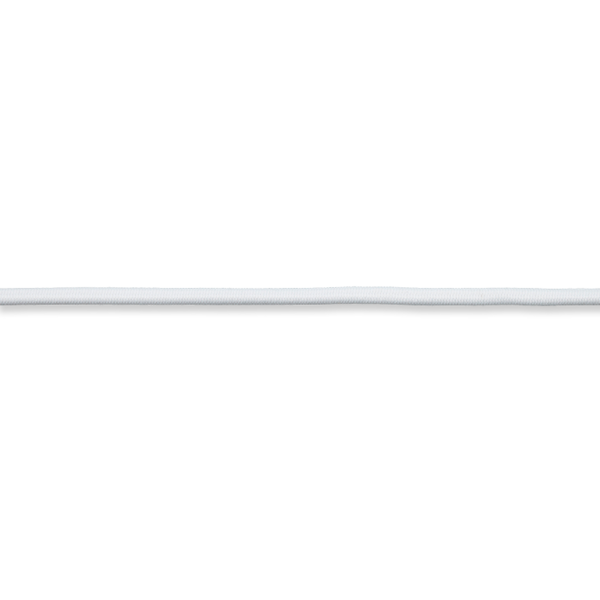 Elastische Kordel - 3mm - weiß (10 cm)