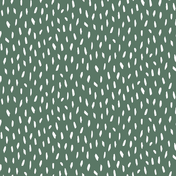 Poplin - Flowers and Stripes - old green (10cm)
