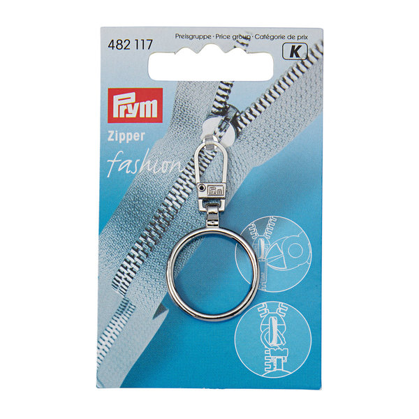 Fashion-Zipper Ring -  silber