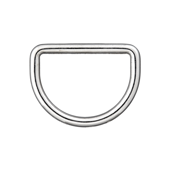 Metall-D-Ring - 15mm - silber