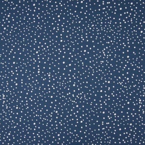 Baumwoll Jersey - Dots - dusty blue (10cm)