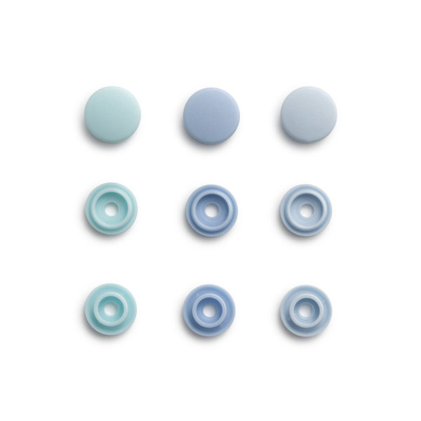 Druckknopf 'Color Snaps' Mini - Prym Love -  9mm - hellblau